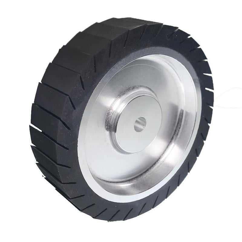 Rams Bralin 8 x 2 inch Rubber Expansion Centrifugal Wheel Working with Zirconia/Non-Woven Nylon Sanding Bands (8 x 2 x 5/8" Wheel) - Image 1